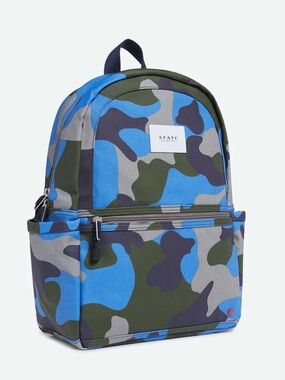STATE Blue, Green & Gray Camo Backpack for kids or adults